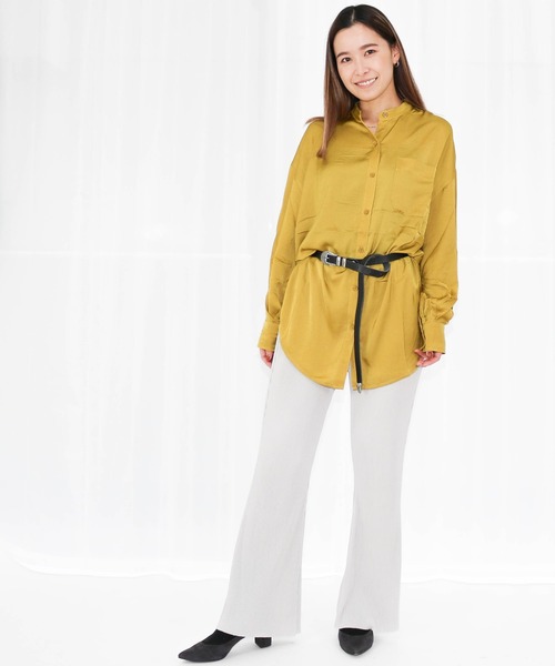 Per sist ence(パーシエンス)の「Per sist ence/パーシエンス セミフレアプリーツパンツ(その他パンツ・レディース・グレー/パープル/ブラック/ベージュ系その他/ベージュ・FREE)」の16枚目の写真