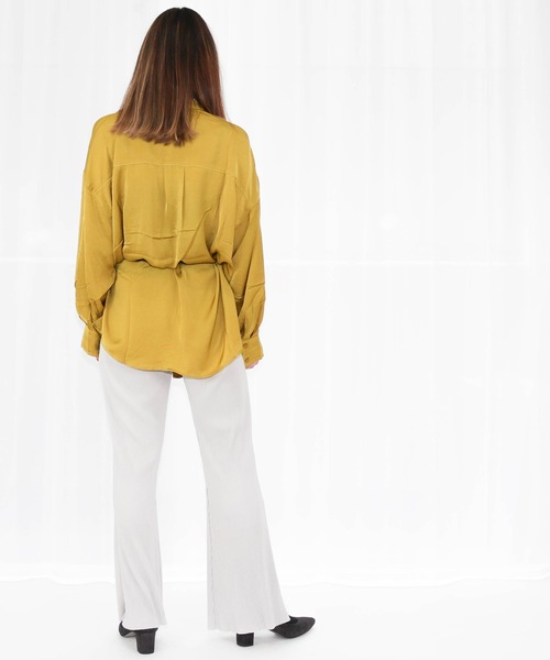 Per sist ence(パーシエンス)の「Per sist ence/パーシエンス セミフレアプリーツパンツ(その他パンツ・レディース・グレー/パープル/ブラック/ベージュ系その他/ベージュ・FREE)」の18枚目の写真