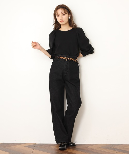 one after another NICE CLAUP(ワンアフターアナザーナイスクラップ)の「Backリボンテレコトップス(Tシャツ/カットソー・レディース・ブラック/ベージュ/オフホワイト/アイボリー・FREE)」の16枚目の写真