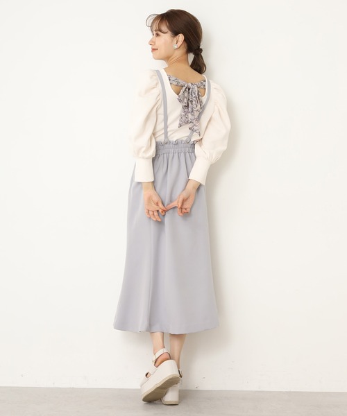 one after another NICE CLAUP(ワンアフターアナザーナイスクラップ)の「Backリボンテレコトップス(Tシャツ/カットソー・レディース・ブラック/ベージュ/オフホワイト/アイボリー・FREE)」の11枚目の写真