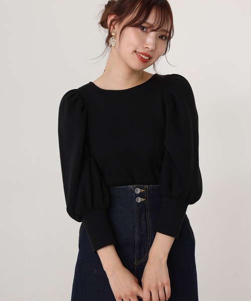 one after another NICE CLAUP(ワンアフターアナザーナイスクラップ)の「Backリボンテレコトップス(Tシャツ/カットソー・レディース・ブラック/ベージュ/オフホワイト/アイボリー・FREE)」の22枚目の写真