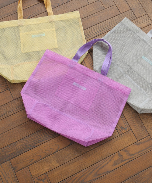 Lilas Campbell（リラキャンベル）の「・リラキャンベル　ネットバッグ＊（トートバッグ・レディース・ライトグレー/イエロー/ラベンダー・FREE）」の13枚目の写真