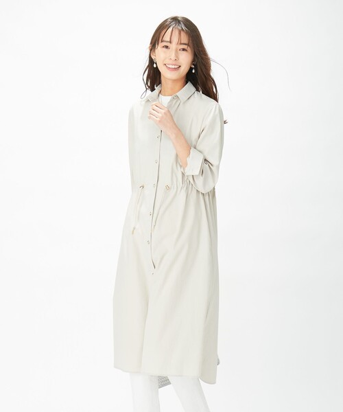 J.PRESS(ジェイプレス)の「【洗える】ソフトタイプライター ワンピース(シャツワンピース・レディース・ベージュ系/カーキ系/サックスブルー系・11/9)」の2枚目の写真