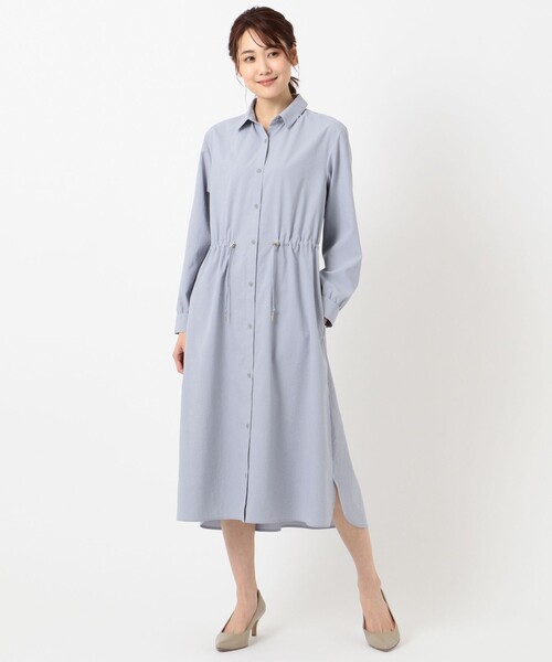 J.PRESS(ジェイプレス)の「【洗える】ソフトタイプライター ワンピース(シャツワンピース・レディース・ベージュ系/カーキ系/サックスブルー系・11/9)」の8枚目の写真
