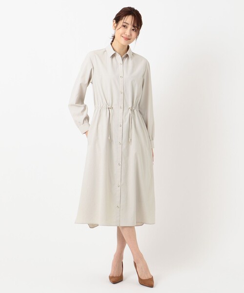 J.PRESS(ジェイプレス)の「【洗える】ソフトタイプライター ワンピース(シャツワンピース・レディース・ベージュ系/カーキ系/サックスブルー系・11/9)」の9枚目の写真