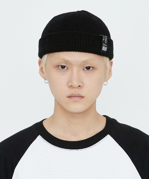 LMC】LABEL SHORT BEANIE / ロゴ ラベル ショート ビーニー