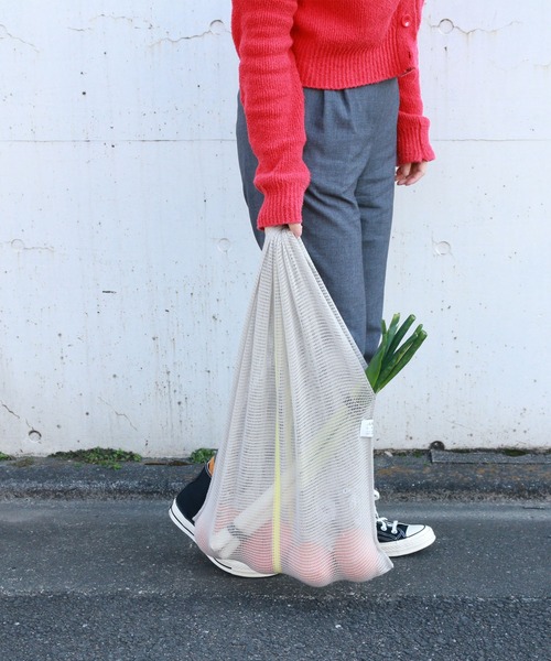GLOBAL FORME CONCRETE(グローバルフォルムコンクリート)の「MAM KNIT ECO BAG S マム ニット エコバッグS(エコバッグ/サブバッグ・レディース・ブラック/カーキ/ベージュ・S)」の8枚目の写真