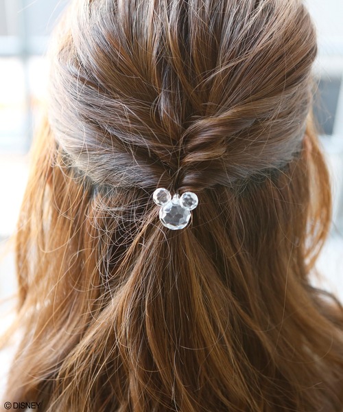 Disney（ディズニー）の「ミッキーマウス/プリズムヘアカフ（ヘアゴム・レディース・ピンク/クリア・FREE）」の2枚目の写真