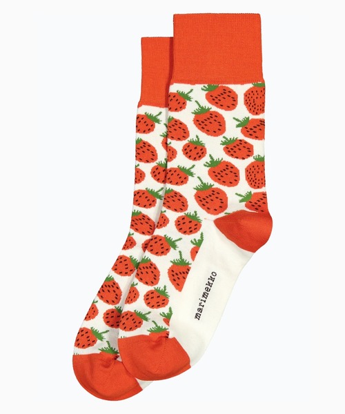 marimekko(マリメッコ)の「【kioski】 MANSIKKA / SALLA(ソックス/靴下・レディース・レッド・40/37/34)」の1枚目の写真