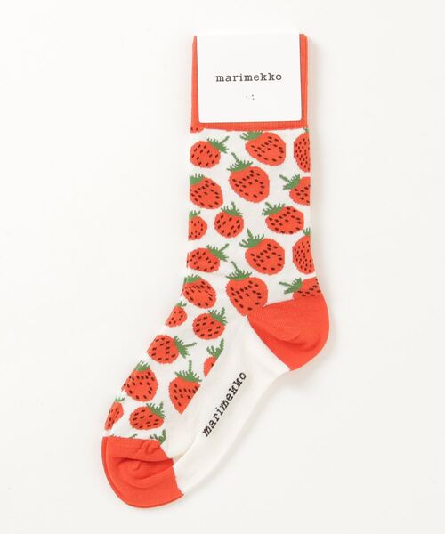 marimekko(マリメッコ)の「【kioski】 MANSIKKA / SALLA(ソックス/靴下・レディース・レッド・40/37/34)」の2枚目の写真