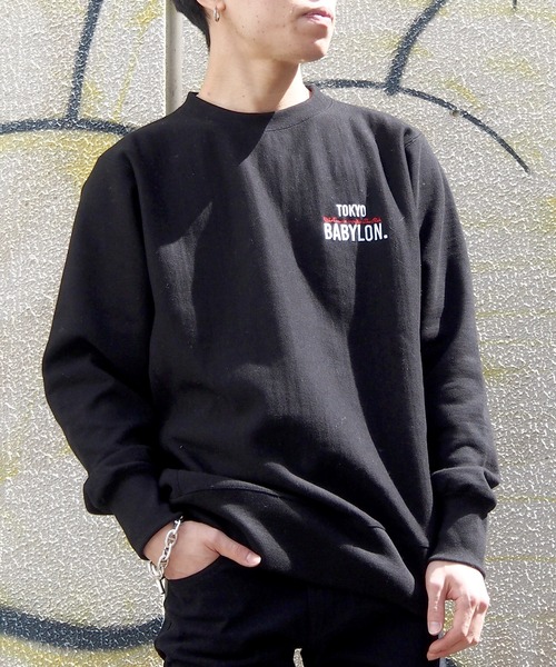 DEVILOCK（デビロック）の「DEVILOCK デビロック TOKYO BABYLON スウェット（スウェット・メンズ・ホワイト/ブラック・SMALL/MEDIUM/LARGE/X-LARGE/XX-LARGE）」の2枚目の写真