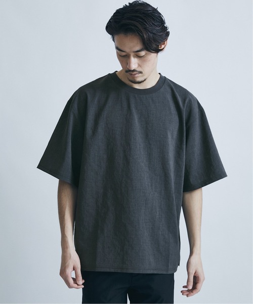 JOURNAL STANDARD（ジャーナルスタンダード）の「【EVALET / エバレット】ストレッチ ウォッシャブル Tシャツ / 無地T（Tシャツ/カットソー・メンズ・ブラック/ベージュ/ネイビー/グレー/オフホワイト/キャメル・SMALL/MEDIUM/LARGE）」の8枚目の写真