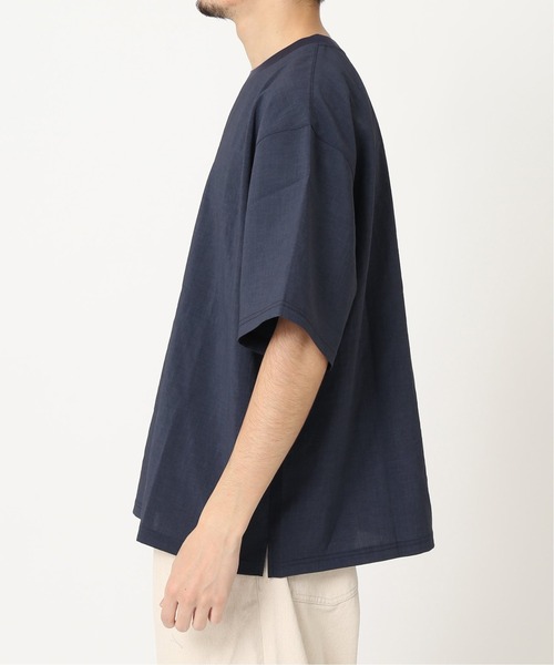 JOURNAL STANDARD（ジャーナルスタンダード）の「【EVALET / エバレット】ストレッチ ウォッシャブル Tシャツ / 無地T（Tシャツ/カットソー・メンズ・ブラック/ベージュ/ネイビー/グレー/オフホワイト/キャメル・SMALL/MEDIUM/LARGE）」の10枚目の写真