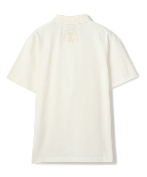 schott（ショット）の「Schott/ショット/PINST SPIDER EMB LINE POLO SHIRT/ピンストスパイダー ポロシャツ（ポロシャツ・メンズ・ホワイト/ブラック・LARGE/MEDIUM/X-LARGE）」の4枚目の写真