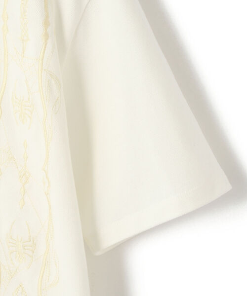 schott（ショット）の「Schott/ショット/PINST SPIDER EMB LINE POLO SHIRT/ピンストスパイダー ポロシャツ（ポロシャツ・メンズ・ホワイト/ブラック・LARGE/MEDIUM/X-LARGE）」の6枚目の写真