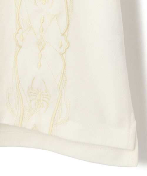 schott（ショット）の「Schott/ショット/PINST SPIDER EMB LINE POLO SHIRT/ピンストスパイダー ポロシャツ（ポロシャツ・メンズ・ホワイト/ブラック・LARGE/MEDIUM/X-LARGE）」の7枚目の写真
