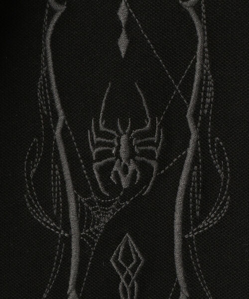 schott（ショット）の「Schott/ショット/PINST SPIDER EMB LINE POLO SHIRT/ピンストスパイダー ポロシャツ（ポロシャツ・メンズ・ホワイト/ブラック・LARGE/MEDIUM/X-LARGE）」の10枚目の写真