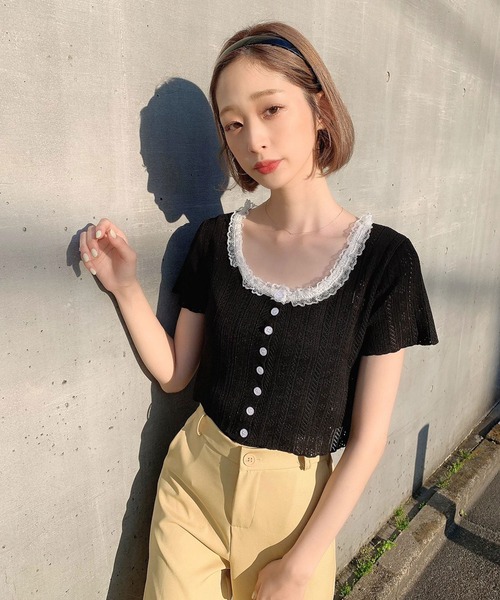 Voyage titty&Co.PETIT(ボヤージュティティアンドコープチ)の「【Voyage titty&Co.】ヘムスリットPT(その他パンツ・レディース・ベージュ/ブラック・SMALL/MEDIUM)」の6枚目の写真