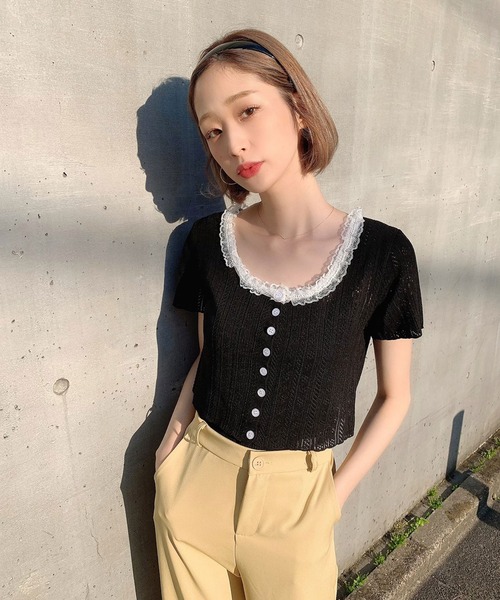 Voyage titty&Co.PETIT(ボヤージュティティアンドコープチ)の「【Voyage titty&Co.】ヘムスリットPT(その他パンツ・レディース・ベージュ/ブラック・SMALL/MEDIUM)」の7枚目の写真