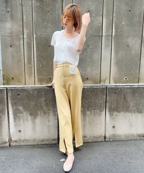 Voyage titty&Co.PETIT(ボヤージュティティアンドコープチ)の「【Voyage titty&Co.】ヘムスリットPT(その他パンツ・レディース・ベージュ/ブラック・SMALL/MEDIUM)」の16枚目の写真