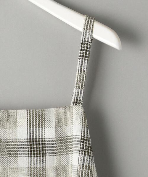 BEAUTY&YOUTH UNITED ARROWS（ビューティーアンドユースユナイテッドアローズ）の「BY 麻ブレンドチェックキャミソールワンピース（ワンピース・レディース・ブラック/ブラウン/オリーブ・SMALL/MEDIUM）」の19枚目の写真