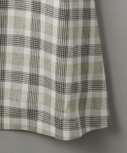 BEAUTY&YOUTH UNITED ARROWS（ビューティーアンドユースユナイテッドアローズ）の「BY 麻ブレンドチェックキャミソールワンピース（ワンピース・レディース・ブラック/ブラウン/オリーブ・SMALL/MEDIUM）」の5枚目の写真