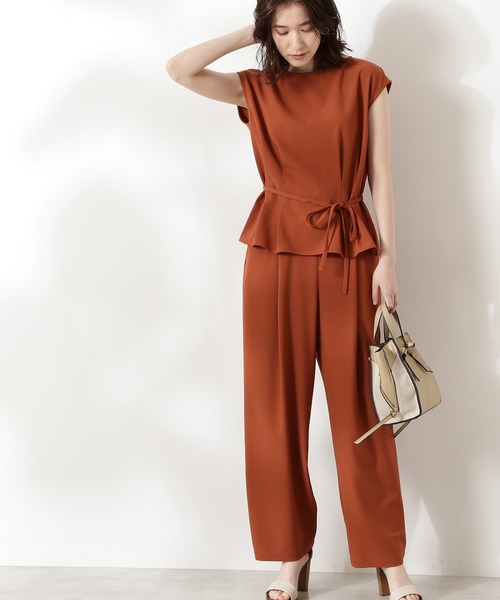 N.（N. Natural Beauty Basic）（エヌエヌナチュラルビューティーベーシック）の「麻調セットアップ（ワンピース・レディース・ブラック/ブラウン/カーキ/ピンク・MEDIUM）」の3枚目の写真