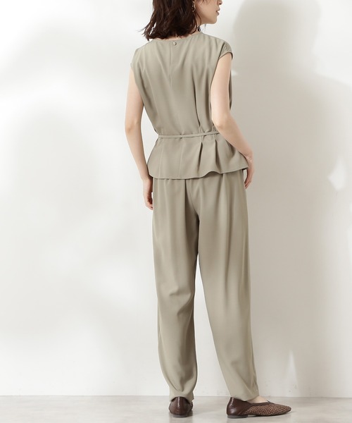 N.（N. Natural Beauty Basic）（エヌエヌナチュラルビューティーベーシック）の「麻調セットアップ（ワンピース・レディース・ブラック/ブラウン/カーキ/ピンク・MEDIUM）」の9枚目の写真