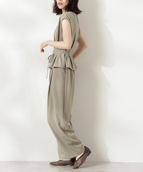 N.（N. Natural Beauty Basic）（エヌエヌナチュラルビューティーベーシック）の「麻調セットアップ（ワンピース・レディース・ブラック/ブラウン/カーキ/ピンク・MEDIUM）」の8枚目の写真