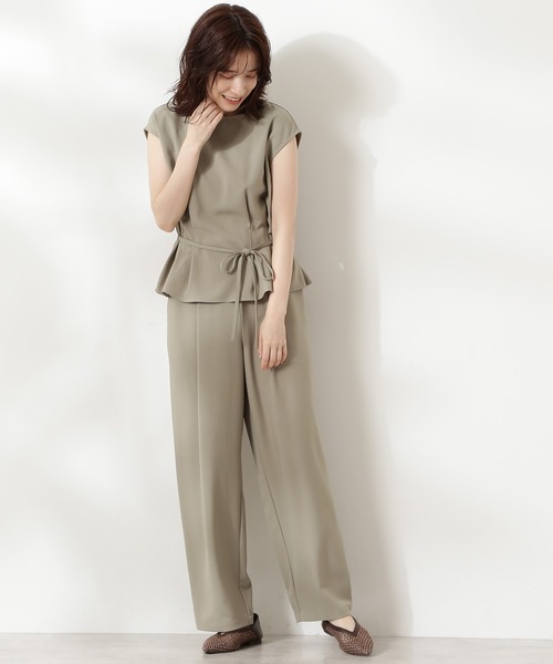 N.（N. Natural Beauty Basic）（エヌエヌナチュラルビューティーベーシック）の「麻調セットアップ（ワンピース・レディース・ブラック/ブラウン/カーキ/ピンク・MEDIUM）」の18枚目の写真