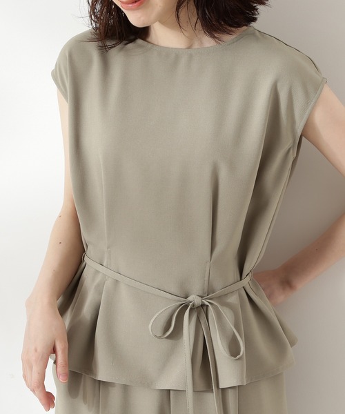 N.（N. Natural Beauty Basic）（エヌエヌナチュラルビューティーベーシック）の「麻調セットアップ（ワンピース・レディース・ブラック/ブラウン/カーキ/ピンク・MEDIUM）」の10枚目の写真