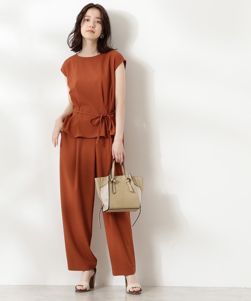 N.（N. Natural Beauty Basic）（エヌエヌナチュラルビューティーベーシック）の「麻調セットアップ（ワンピース・レディース・ブラック/ブラウン/カーキ/ピンク・MEDIUM）」の17枚目の写真