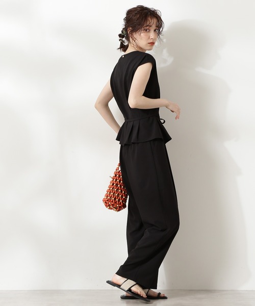 N.（N. Natural Beauty Basic）（エヌエヌナチュラルビューティーベーシック）の「麻調セットアップ（ワンピース・レディース・ブラック/ブラウン/カーキ/ピンク・MEDIUM）」の14枚目の写真