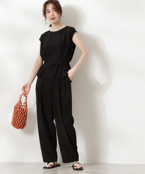 N.（N. Natural Beauty Basic）（エヌエヌナチュラルビューティーベーシック）の「麻調セットアップ（ワンピース・レディース・ブラック/ブラウン/カーキ/ピンク・MEDIUM）」の15枚目の写真