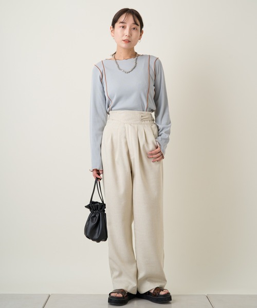 Kastane（カスタネ）の「【WHIMSIC】グルカパンツ（その他パンツ・レディース・アイボリー・1/2）」の15枚目の写真