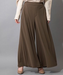 Munich | ハイツイストダブルニット　ドレープフレアパンツ(その他パンツ)