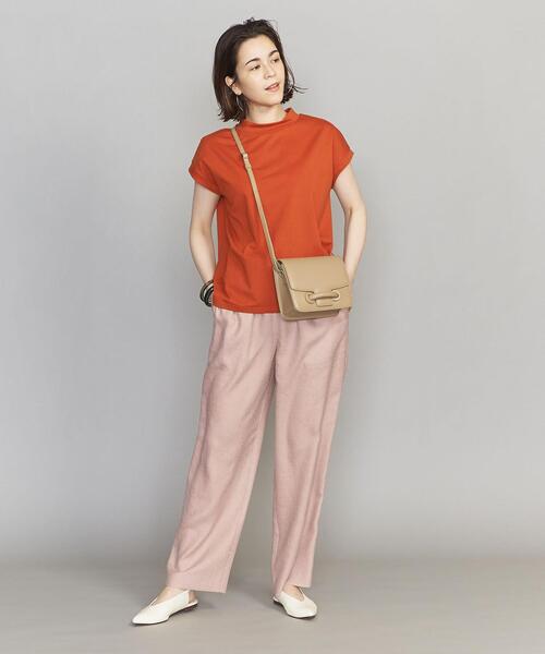 BEAUTY&YOUTH UNITED ARROWS（ビューティーアンドユースユナイテッドアローズ）の「BY コットンモックネックノースリーブカットソー（Tシャツ/カットソー・レディース・オレンジ系その他/ホワイト/ブラック・FREE）」の8枚目の写真