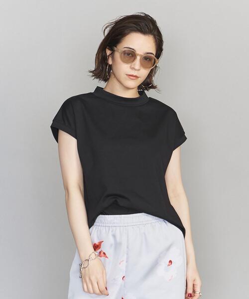 BEAUTY&YOUTH UNITED ARROWS（ビューティーアンドユースユナイテッドアローズ）の「BY コットンモックネックノースリーブカットソー（Tシャツ/カットソー・レディース・オレンジ系その他/ホワイト/ブラック・FREE）」の9枚目の写真