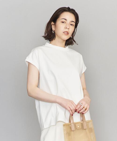 BEAUTY&YOUTH UNITED ARROWS（ビューティーアンドユースユナイテッドアローズ）の「BY コットンモックネックノースリーブカットソー（Tシャツ/カットソー・レディース・オレンジ系その他/ホワイト/ブラック・FREE）」の11枚目の写真