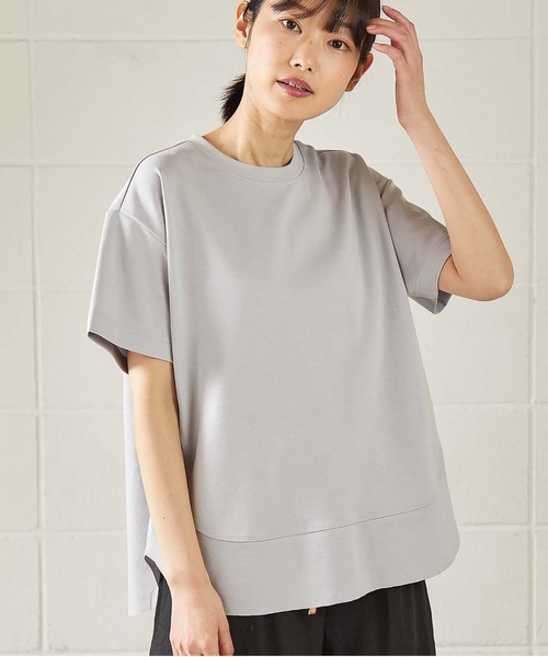 OUVRAGE CLASSE(ウヴラージュクラス)の「切替Tシャツ【オンラインストア限定販売】(Tシャツ/カットソー・レディース・ブラック/ライトグレー/オフホワイト/ネイビー・FREE)」の3枚目の写真