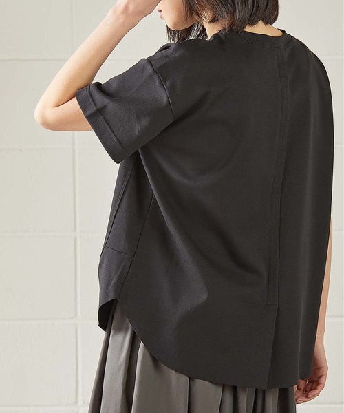 OUVRAGE CLASSE(ウヴラージュクラス)の「切替Tシャツ【オンラインストア限定販売】(Tシャツ/カットソー・レディース・ブラック/ライトグレー/オフホワイト/ネイビー・FREE)」の2枚目の写真