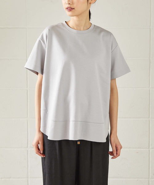 OUVRAGE CLASSE(ウヴラージュクラス)の「切替Tシャツ【オンラインストア限定販売】(Tシャツ/カットソー・レディース・ブラック/ライトグレー/オフホワイト/ネイビー・FREE)」の8枚目の写真