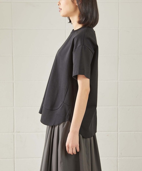 OUVRAGE CLASSE(ウヴラージュクラス)の「切替Tシャツ【オンラインストア限定販売】(Tシャツ/カットソー・レディース・ブラック/ライトグレー/オフホワイト/ネイビー・FREE)」の13枚目の写真