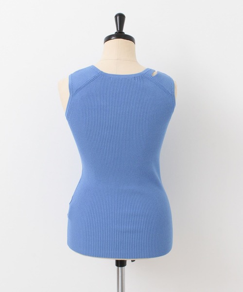 KBF（ケイビーエフ）の「カットショルダーリブタンク（タンクトップ・レディース・チャコールグレー/ベージュ/ブルー・ONE）」の13枚目の写真