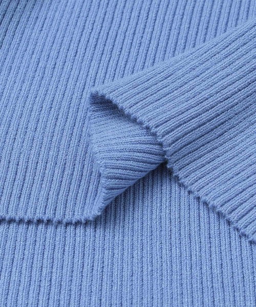 KBF（ケイビーエフ）の「カットショルダーリブタンク（タンクトップ・レディース・チャコールグレー/ベージュ/ブルー・ONE）」の9枚目の写真