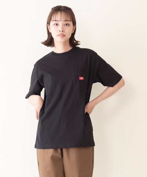 Dickies(ディッキーズ)の「【DICKIES/ディッキーズ】ワンポイントブランドロゴポケTシャツ(Tシャツ/カットソー・レディース・ホワイト/ライトグレー/ブラック/オレンジ/ライトグリーン/オフホワイト・LARGE/MEDIUM)」の18枚目の写真
