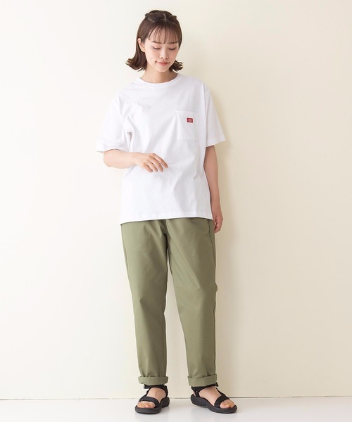 Dickies(ディッキーズ)の「【DICKIES/ディッキーズ】ワンポイントブランドロゴポケTシャツ(Tシャツ/カットソー・レディース・ホワイト/ライトグレー/ブラック/オレンジ/ライトグリーン/オフホワイト・LARGE/MEDIUM)」の7枚目の写真