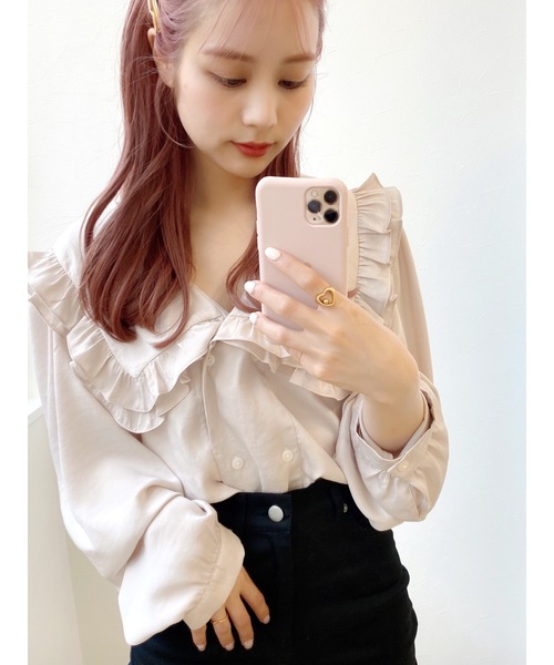 JUMELLE（ジュメロ）の「シッティブラウス（シャツ/ブラウス・レディース・グレー/ブラウン・FREE）」の5枚目の写真