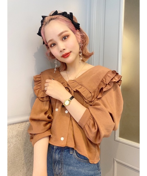 JUMELLE（ジュメロ）の「シッティブラウス（シャツ/ブラウス・レディース・グレー/ブラウン・FREE）」の22枚目の写真