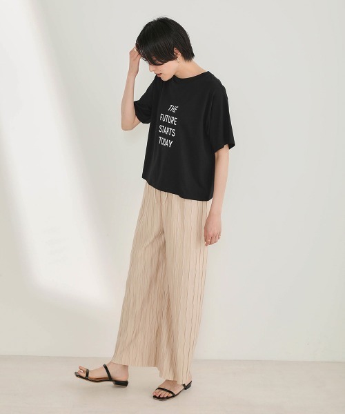 Bou Jeloud(ブージュルード)の「ツイストプリーツパンツ(その他パンツ・レディース・ブラック/ベージュ/モカ・FREE)」の9枚目の写真